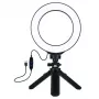 Anillo de luz LED 16 cm con trípode 12-14,5 cm, USB