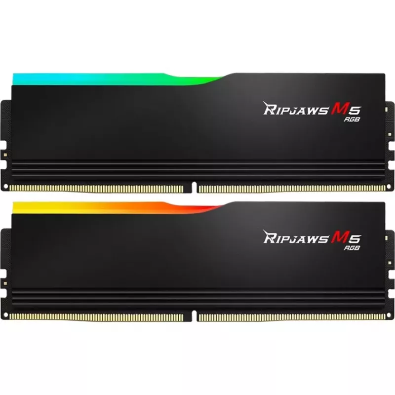 DIMM 48 GB DDR5-6000 (2x 24 GB) Dual-Kit, memoria negra, F5-6000J3036F24GX2-RM5RK, Ripjaws M5 RGB, INTEL XMP