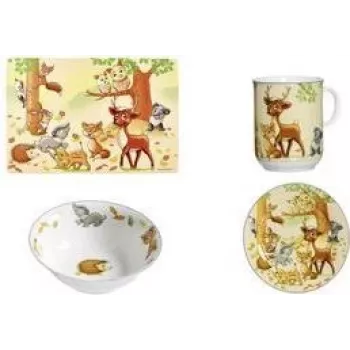 Cuenco de porcelana para muesli ritzenhoff & breker WALDTIERE 170 mm, apto para lavavajillas