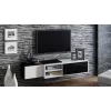 Mueble de TV Cama SIGMA1 180 blanco/negro brillante