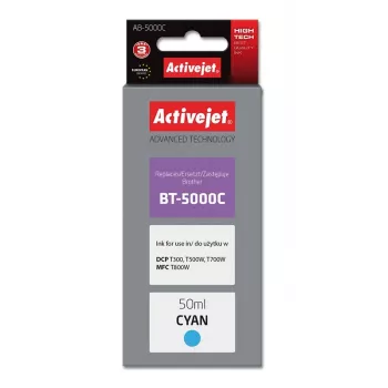 Frasco de tinta ActiveJet AB-5000C cian, compatible con Brother, 50 ml a base de colorante alto rendimiento (XL)