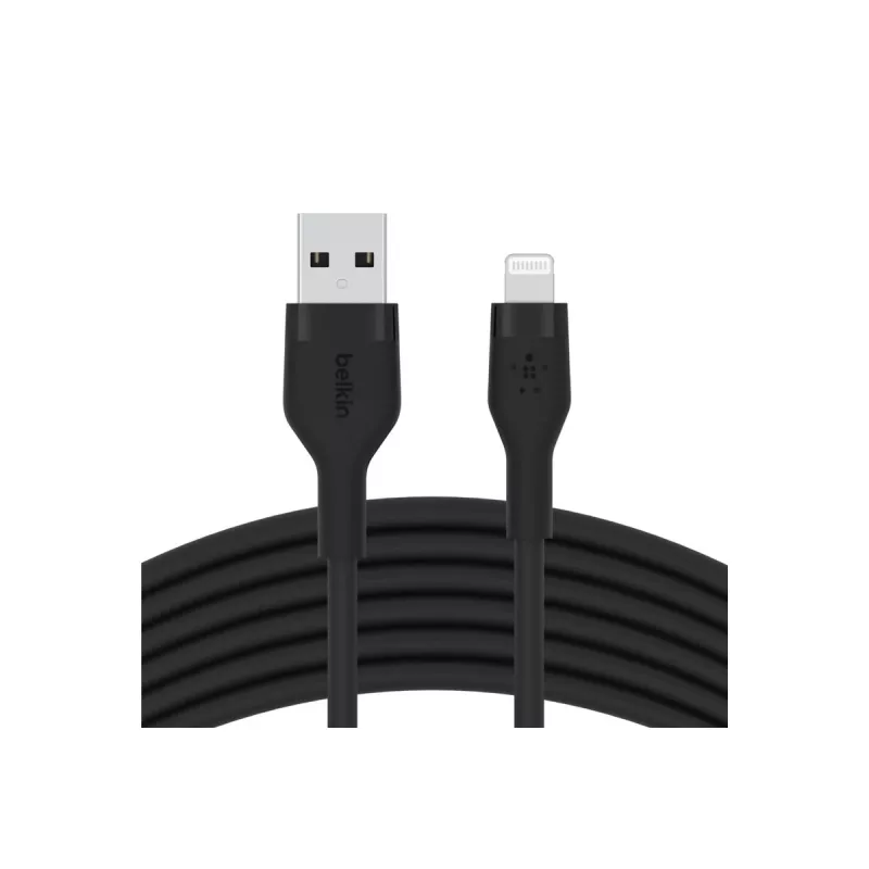Belkin BOOST CHARGE Flex cable USB-A a Lightning CAA008BT1MBK, 1 m, negro