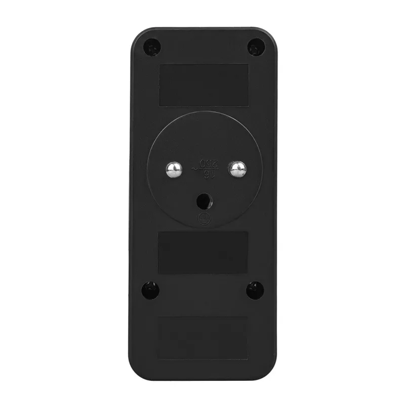 Regleta de enchufes MACLEAN MCE248 F/B — 3 tomas AC (1x16A, 2x6A) y 4 puertos USB (2xUSB‑A, 2xUSB‑C PD 20W), conector EU, negro