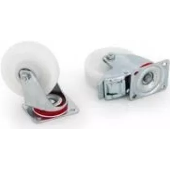 Triton Juego de ruedas 4 ruedas con 2 frenos RAX-MS-X47-X1, carga hasta 1600 kg