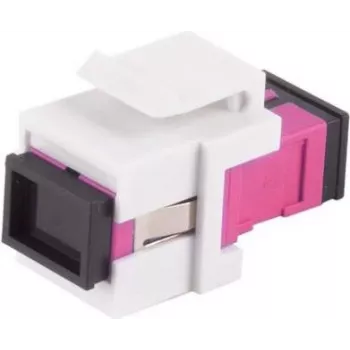 Conector de fibra óptica Keystone ShiverPeaks SC-SC simplex violeta