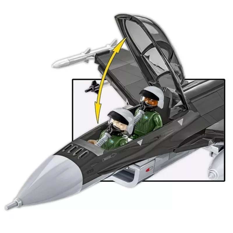 Set de construcción Cobi F-16D Fighting Falcon, 436 piezas, escala no especificada