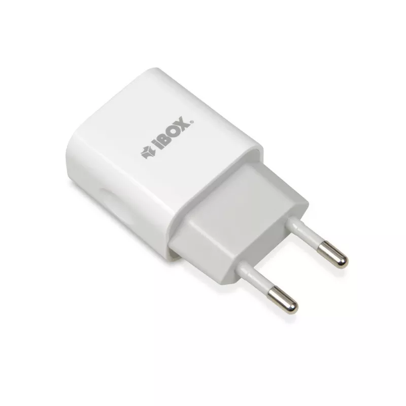 Cargador de interior AC IBOX C-35 universal blanco — 5 V máx., 0,3 A entrada, 1 A salida USB