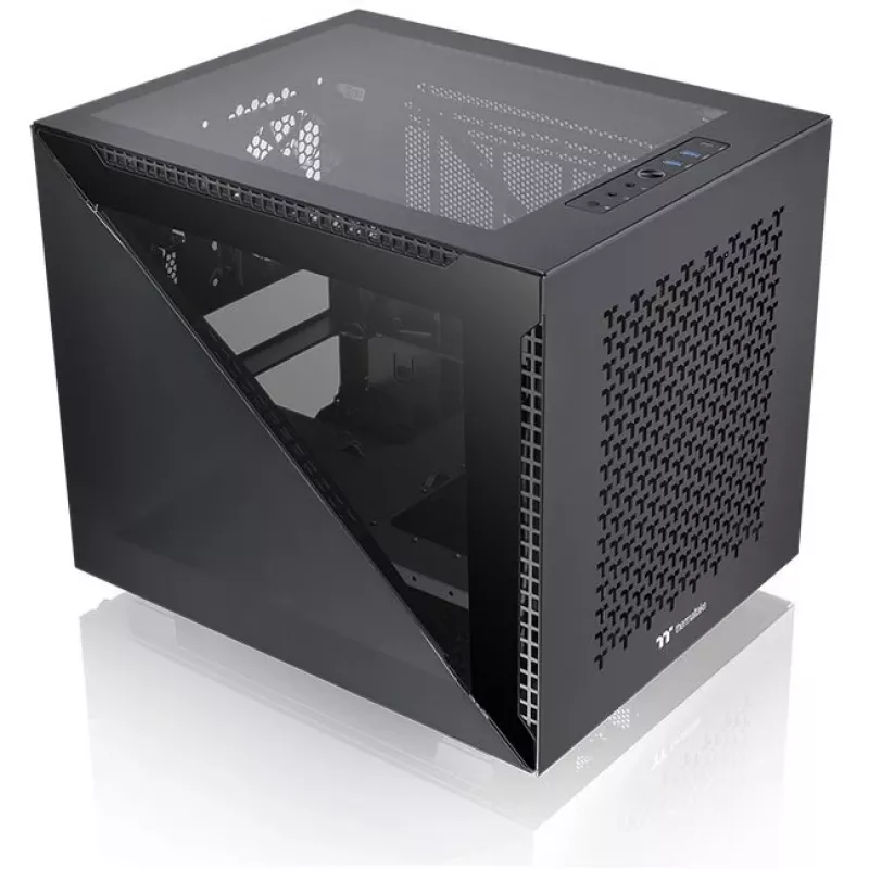 Caja de PC Thermaltake Divider 200 TG Air Micro Tower negra