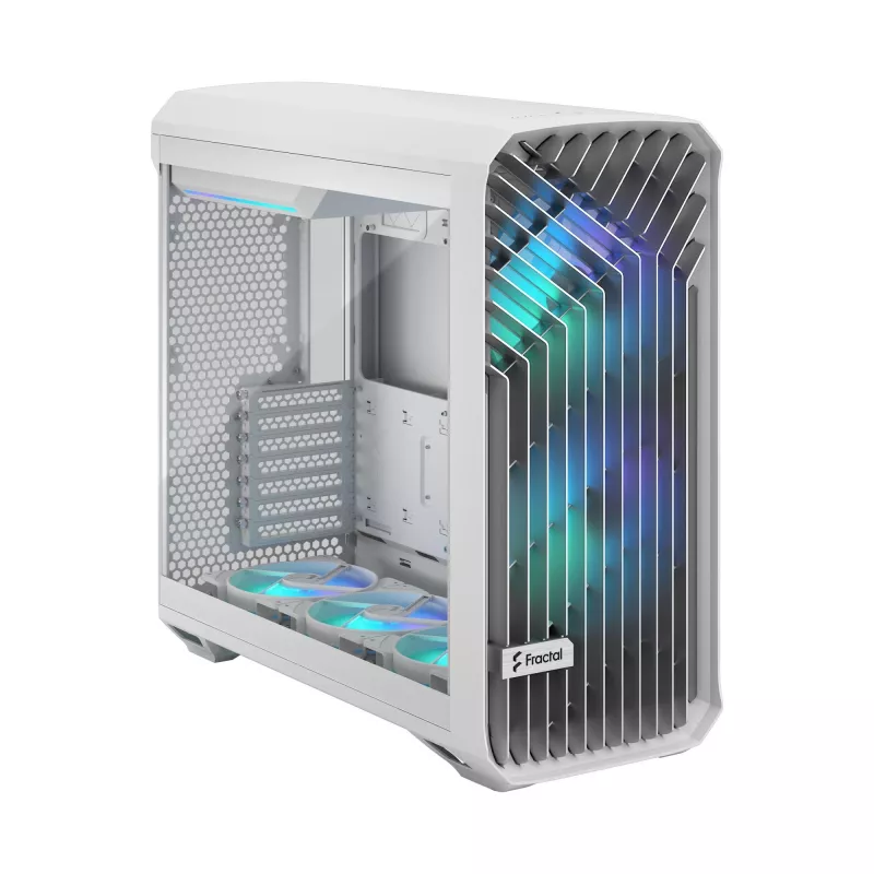 Caja PC Fractal Design Torrent White – compatible con ATX, EATX, microATX, ITX; 2 ventiladores frontales de 180 mm; bahías de 2,5