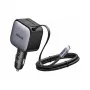 Cargador de coche UGREEN Nexode EC603 90W 3-en-1 con 1x USB-C, 1x USB-A y cable USB-C retráctil de 70 cm, QC 3.0 PD 3.0