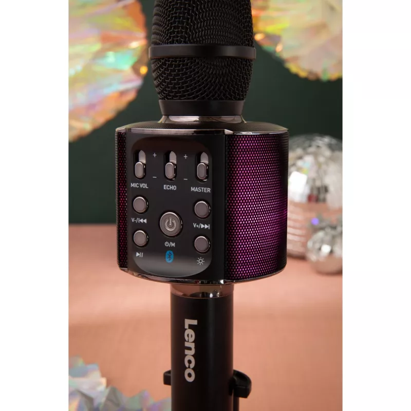 LENCO BMC-090 micrófono de karaoke, negro