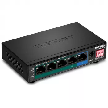 TRENDNET switch Gigabit PoE+ 5 puertos 60W
