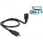 Delock OTG ShapeCable cable alargador de Micro-USB B hembra a Micro-USB B macho, 0,5 m, negro
