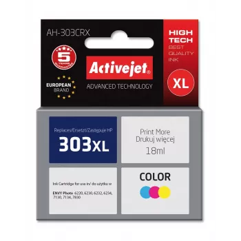 Activejet AH-303CRX cartucho de tinta (sustituto de HP 303XL T6N03AE; Premium; 18 ml; color)