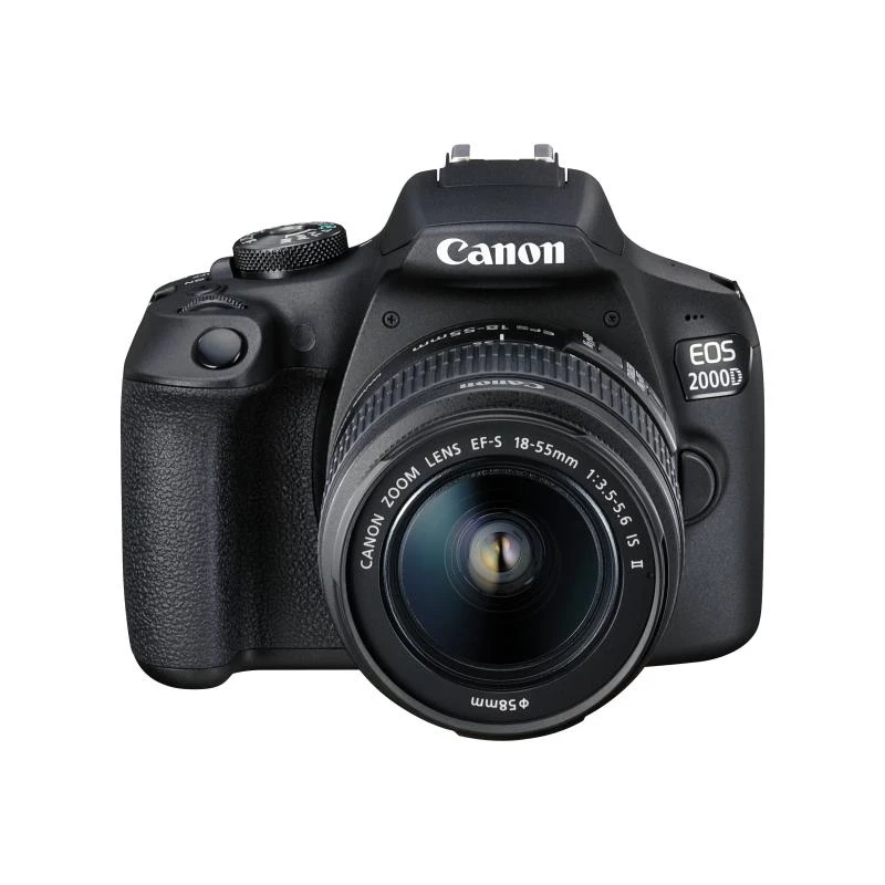 Cámara réflex Canon EOS 2000D BK 18-55 IS II EU26 kit 24,1 MP CMOS 6000 x 4000 píxeles negro