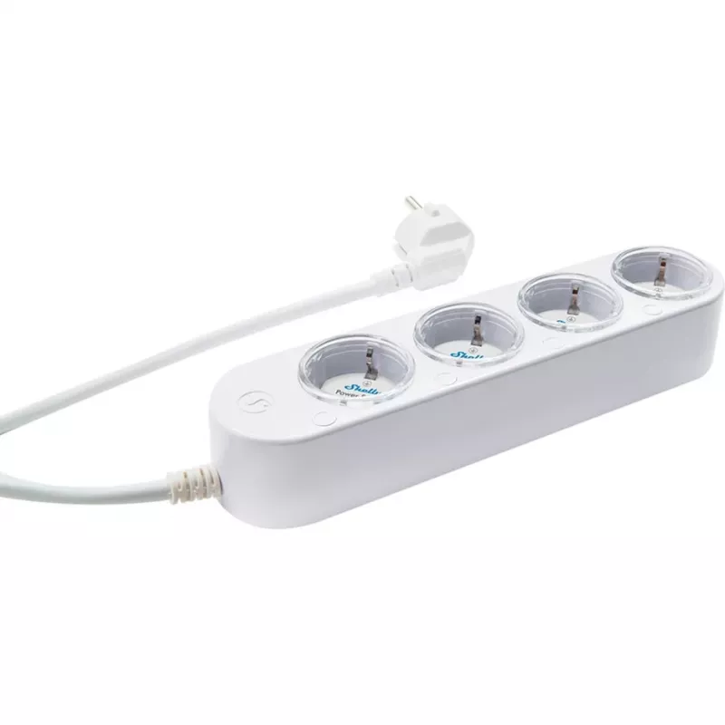 Regleta de enchufes inteligente 12A Shelly Power Strip 4 Gen4 Zigbee/Matter
