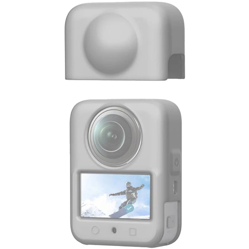 Funda de silicona con protección de objetivo PULUZ DJI Osmo 360 (gris)