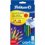 Lápiz de color Pelikan 700672 12 uds. negro azul marrón verde azul claro verde claro naranja melocotón rosa rojo violeta amarillo