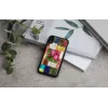 Funda para móvil iKins para iPhone XR — patrón de flores de cerezo, negra