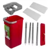 GB870 MaxiClean Set de fregona plana con cubo de limpieza 2 en 1 5,7L set de fregona suelo sistema de limpieza limpiador cabezal giratorio 360°