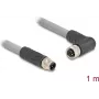 Cable de sensor/actuador DeLOCK 80542 1 m RST M12 gris