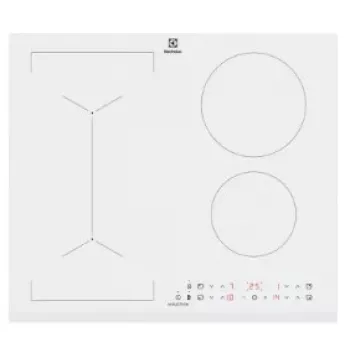 Placa de inducción empotrable Electrolux LIV63431BW blanca, 59 cm, 4 zonas