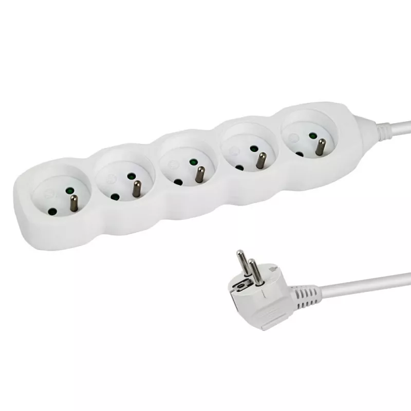 Regleta de enchufes ESPERANZA ELK207W — cable de 1,5 m, 5 tomas tipo E, interior, 220–250 V