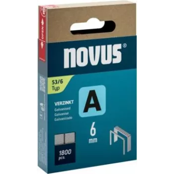 Grapas NOVUS A Tipo 53, 6 mm de longitud de patas, paquete de 1800 uds. (para grapadoras de la serie A)