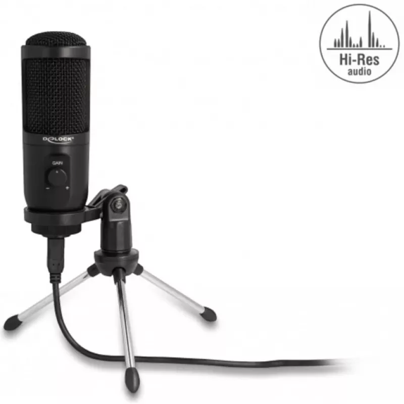Delock - Micrófono - USB - Negro (66832)