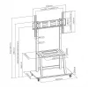 Sbox FS-1035 soporte de suelo fijo para TV, 37-100 pulgadas, hasta 150 kg, VESA 800x600