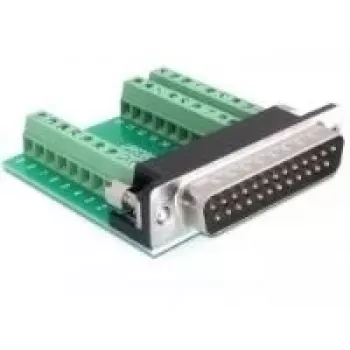 Conector de cable DeLOCK 65318 Sub-D 25 negro verde plateado