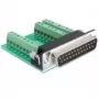 Conector de cable DeLOCK 65318 Sub-D 25 negro verde plateado