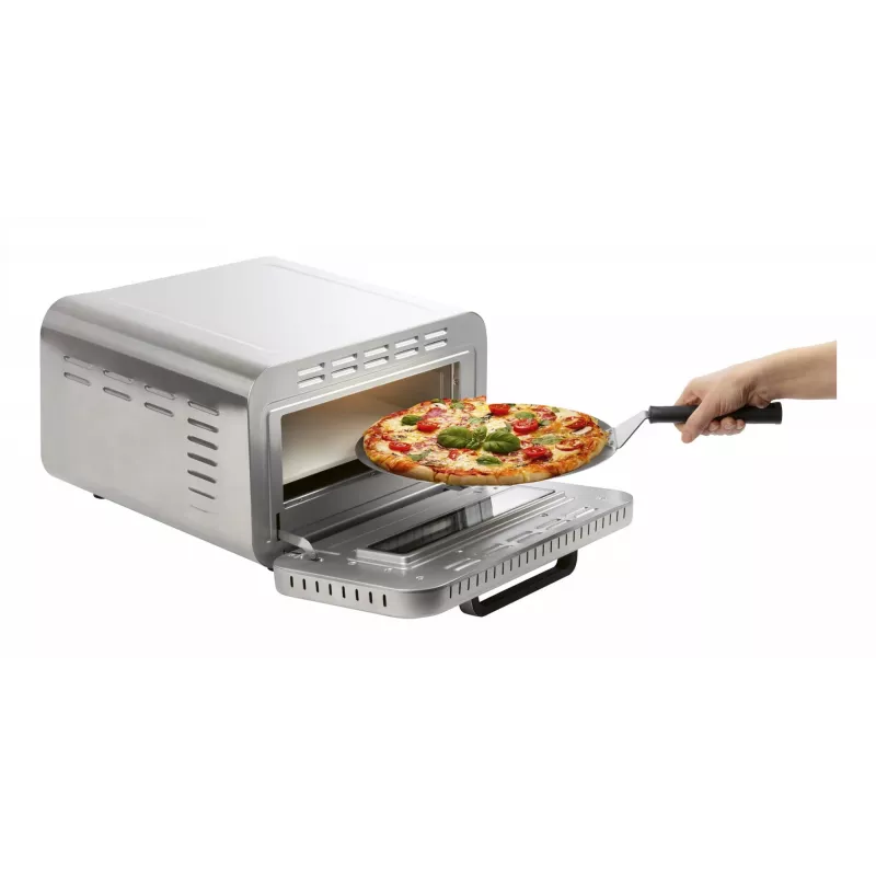Horno para pizza ProfiCook PC-PO 1323 – horno de pizza de sobremesa, 1 pizza, 2100 W, acero inoxidable, temporizador digital