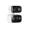 TP-Link Tapo C246D cámara de seguridad de interior / exterior con doble objetivo y movimiento horizontal/vertical, 2K 3MP (2304×1296), gran angular de 125° + teleobjetivo de 6 mm, IP65, Wi-Fi, microSD de hasta 512 GB