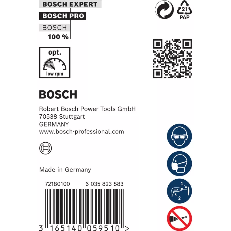 Broca para instalaciones Bosch, 600 mm