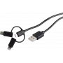 Cable USB ShiverPeaks BS14-15025 1 m USB-A Micro-USB B negro