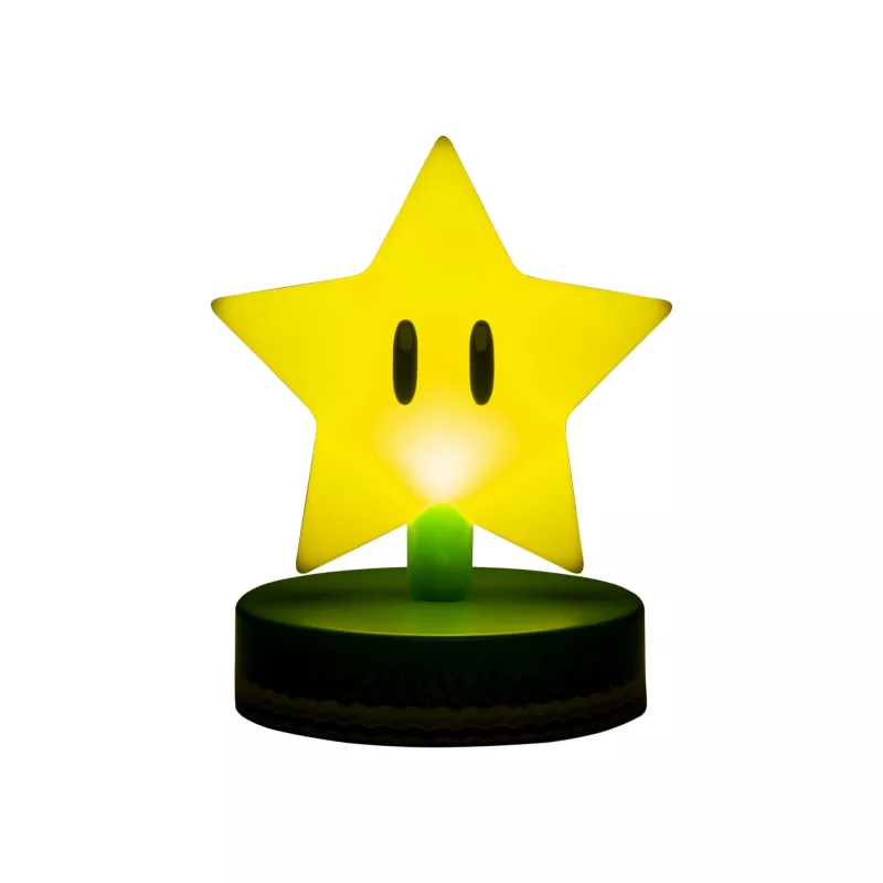 Lámpara de mesa Paladone Super Mario Super Star Icon Light — luz de noche LED decorativa