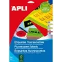 Etiquetas adhesivas agipa Etiquetas de dirección 99,1 x 67,7 mm amarillo neón con borde esquinas redondeadas adhesivo permanente – 1 unidad