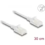Cable de red DeLOCK RJ45 Cat.6A conector macho a macho 0,3 m blanco