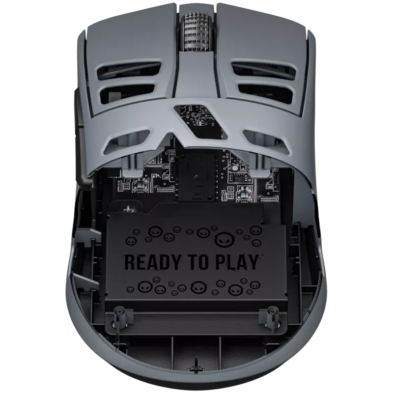 LORGAR MSE90W, ratón gaming inalámbrico Elite de aleación de magnesio, gris oscuro