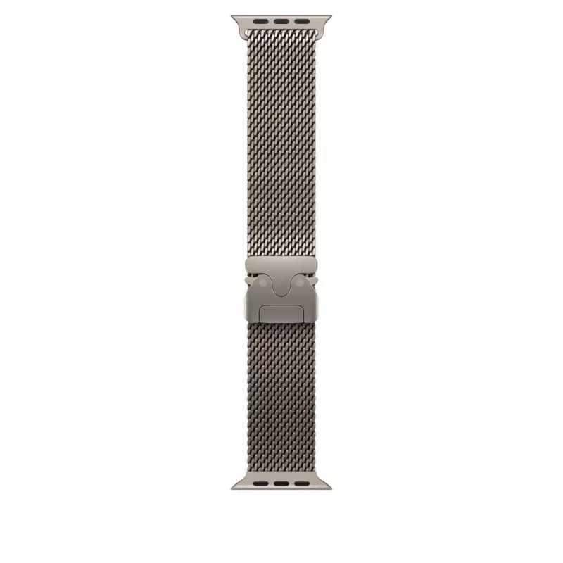 Correa Apple 49mm Natural Titanium Milanese Loop Medium Titanium