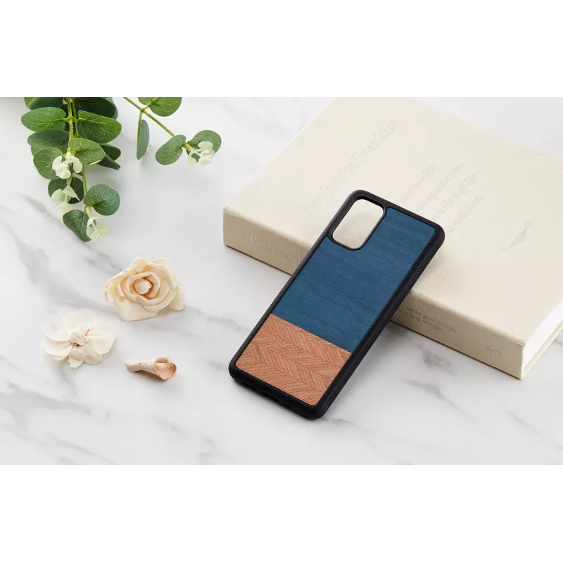 Funda para móvil Man and Wood Galaxy S20+ Denim negra — funda protectora para Samsung Galaxy S20+