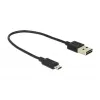 Cable USB DeLOCK 84804 USB 2.0 0,2 m USB A Micro-USB B negro