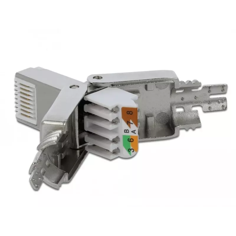 Conector de cable DeLOCK 86477 RJ-45 gris