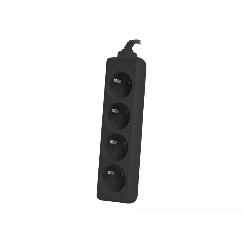 Regleta de alimentación Lanberg PS0-04E-0100-IEC-BK 1 m 4 tomas de corriente para interior negro