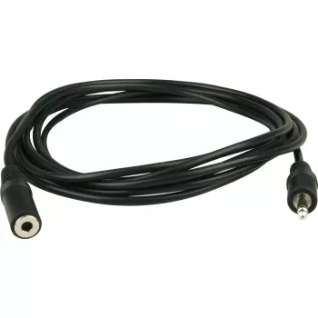 Wentronic Goobay cable alargador de jack 3,5 mm, negro, 3 m – conector jack 3,5 mm macho (3 polos, estéreo) > conector jack 3,5 mm hembra (3 polos, estéreo) (50432)