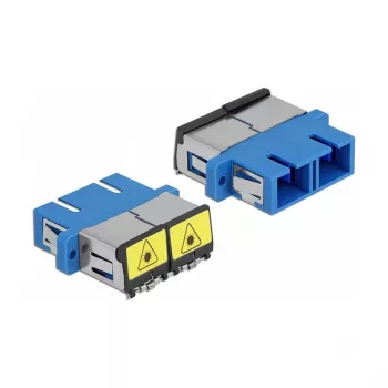 DeLOCK acoplador de fibra óptica 86893 SC dúplex conector hembra a conector hembra SC dúplex azul