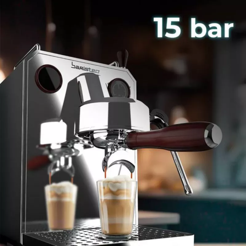 Cafetera de palanca Baristeo Intima (plateado/acero inoxidable, Thermoblock)