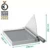 Cortapapeles Leitz Precision Home Office A4, 10 hojas, sujeción manual, acero inoxidable, A4, 80 g/m², antracita