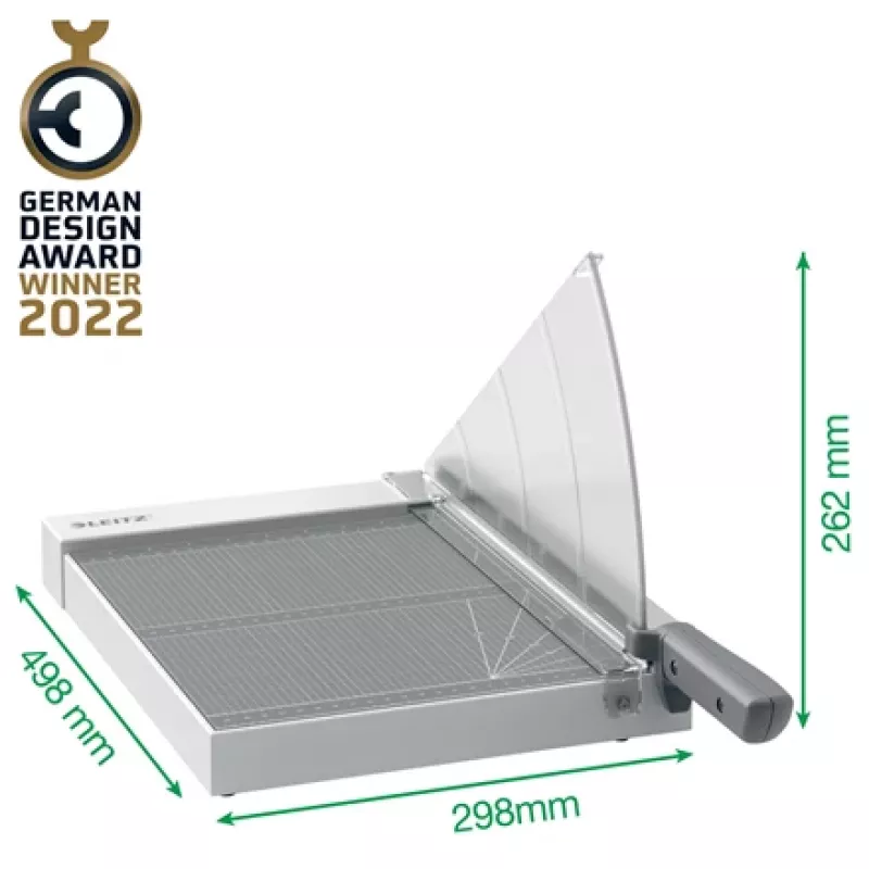 Cortapapeles Leitz Precision Home Office A4, 10 hojas, sujeción manual, acero inoxidable, A4, 80 g/m², antracita